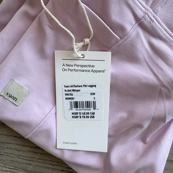 NWT Vuori all the form pocket legging. Orchid whisper. - Picture 7 of 8